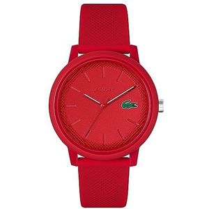 Lacoste 2011173 Herenhorloge, analoog, kwarts, met siliconen band, rood, Rood origineel, Riem