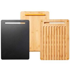 Fiskars FF Bamboo cutting board set 3pc - Snijplankenset