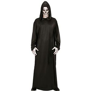Widmann Kostuum voor volwassenen, Magere Mannenkostuum, jurk met capuchon, XL, zwart