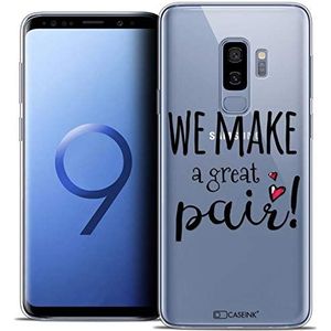 Caseink Beschermhoes voor Samsung Galaxy S9 + / S9 Plus (6,2) [Crystal Gel HD Collection Love Valentine Design We Make Great Pair – zacht – ultradun – bedrukt in Frankrijk]