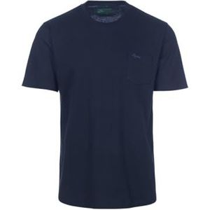 Trigema Heren T-shirt van biologisch katoen met borstzak, Navy-C2C