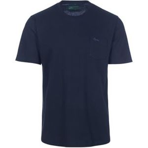 Trigema Heren T-shirt van biologisch katoen met borstzak, blauw (navy-c2c 546)