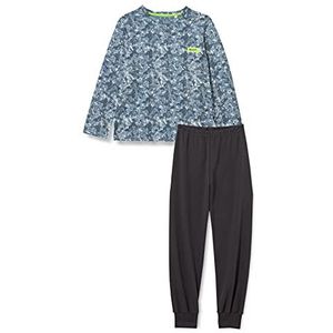 Sanetta blauwe lange jongens pyjama, Blue Mirage