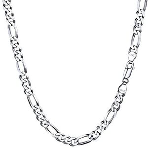 PROSILVER Figaro-ketting 3 mm / 5 mm van 925 sterlingzilver / vermijd voor dames en heren, lengte 36/46/51/55/61/66/71 cm