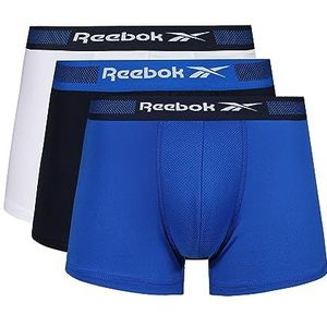 Reebok Boxershorts voor heren, elektrisch kobalt, wit, marineblauw, M, Elektrisch kobalt, wit, marineblauw