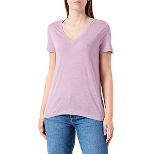 Lee T-shirt à col V pour femme, prune, XL