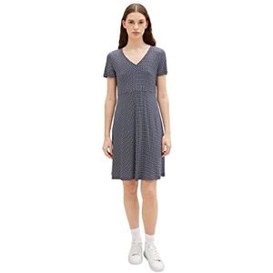 TOM TAILOR Dames 1035234 Jurk, 32108 - Navy Geometrisch Design