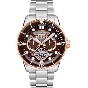 Earnshaw automatisch horloge ES-8174-55, zilver, zilver., armband