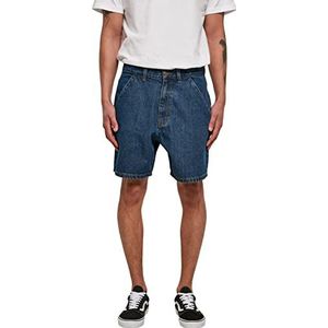 Urban Classics Organic Denim bermuda shorts voor heren, Mid Indigo Washed