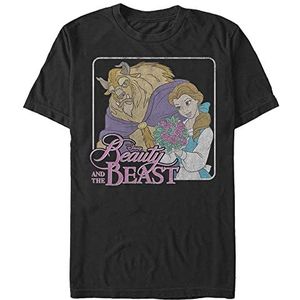 Disney Beauty & The Beauty N Beast Biologisch T-shirt, korte mouwen, uniseks, zwart, M, SCHWARZ