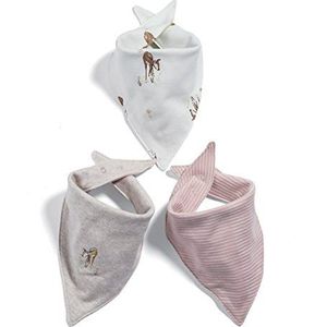 Mamas & Papas 3-pack Deer Bandana Bibs sjaal, roze, E�én maat (3 stuks) baby meisjes, roze, Eén maat, Roze