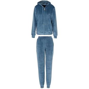 Emporio Armani Chenille Loungewear Zip Tracksuit dames sweatshirt, storm, L, storm, L