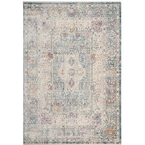 Safavieh ILL704 tapijt voor binnen, rechthoekig, geweven, 122 x 183 cm, blauwgroen / crèmekleurig