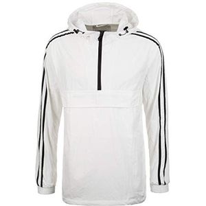 Urban Classics Pullover jas - XL - crinkle nylon wit/zwart