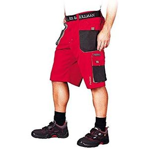 Leber&Hollman LH-FMN-TS_CBSXXL beschermende broek kort rood zwart grijs maat XXL, rood/zwart/grijs