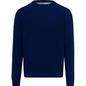 BRAX Style Rick Cotton Blend Structure - Pullover met ronde hals in moderne look voor heren, Infinity