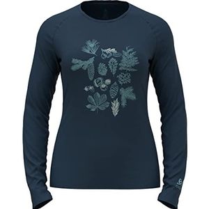 Odlo T-shirt, dames, blauwgroen, S, Blauwgroen