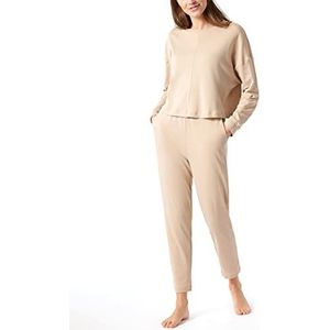 Schiesser Vrouwelijke klauwlengte Pijama Set, Zand-686