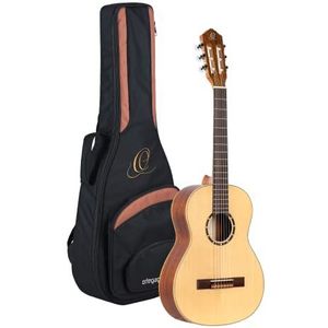 Ortega Guitars R121-3/4 concertgitaar in 3/4 formaat natuur in zijdematte afwerking met hoogwaardige gigbag
