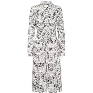 Part Two Part Two Damesshirt onder knie lengte lange mouwen zakken riem jurk dames, Ether Graphic Print, 40