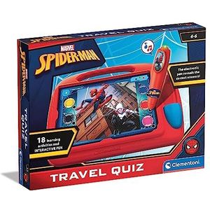 Clementoni - 16453 – Travel Quiz Marvel Spiderman – interactieve pen, educatief speelgoed 4 stuks, inclusief batterijen, gemaakt in Italië