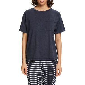 Esprit Cosy Melange Sus S.Shirt_SS dames Pijama Top, marineblauw 2, 36, Marineblauw 2
