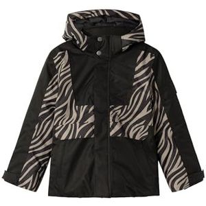 NAME IT Nkfslope10 Aop Fo Sneeuwjack voor meisjes, Woestijnmol/op: zebra