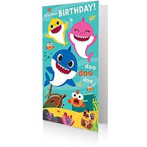 Baby Shark BS020 verjaardagskaart met opschrift ""It's Your Birthday"", meerkleurig