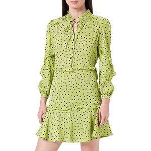 Pinko Piccadilly Jurk Jaquard St.po Vrijetijdsjurk voor dames, Sd1_groen/zwart