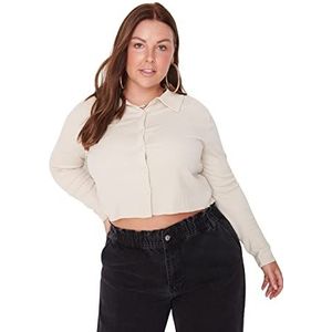 Trendyol Blouse Grande Taille - Écru - Régulier, stone, XL grande taille