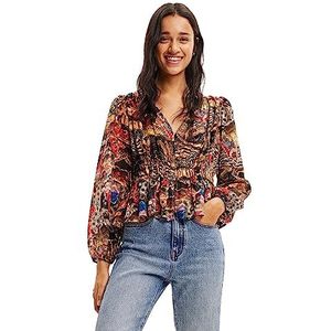 Desigual Blus_tapestry - Lake damesblouse, Bruin