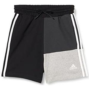 adidas, Essentials 3-Stripes Colorblock Oversized, Shorts, Zwart/Mgreyh/Carbon/W, S, Dames