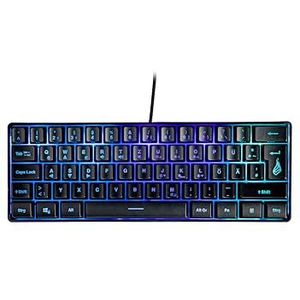Surefire Kingpin X1 Gaming-toetsenbord, 60% Duitsland, klein en mobiel gaming-multimedia-toetsenbord, RGB-toetsenbord met verlichting, 25 anti-ghosting-toetsen, Duitse QWERTZ-lay-out