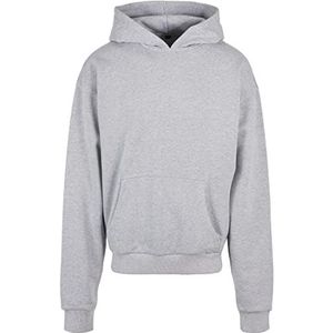 Build Your Brand Sweatshirt met capuchon van katoen, zeer duurzaam, heren sweatshirt, grijs, 3XL, grijs.