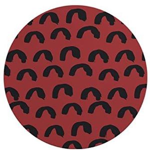 Questo Casa, Ronde muismat met antislip onderkant voor kantoor en thuis, diameter 22 cm