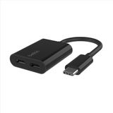 Belkin RockStar USB C-adapter USB-C audio + opladen (audio-adapter met USB-C Power Delivery 60W, voor iPhone 15, iPad, Galaxy, Note, Google Pixel, LG, Sony Xperia, OnePlus enz., zwart)