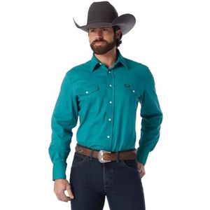 Wrangler Premium Performance werkhemd voor heren, turquoise, XXL, Turkoois