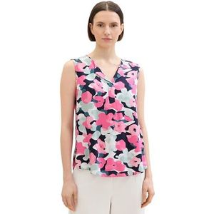 TOM TAILOR Chemisier pour femme, 35290 - Design floral coloré rose, 48