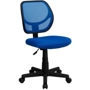Flash Furniture WA-3074-BL-GG bureaustoel, netstof, blauw