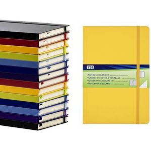 TSI 63555-OR Carnet de notes, format A5, quadrillé, couleur orange (safran), 192 pages