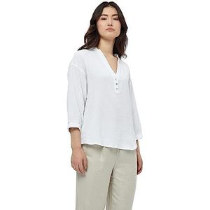 Minus Hemma Damesblouse met 3/4-mouwen, 3/4-mouwen, 200 wit