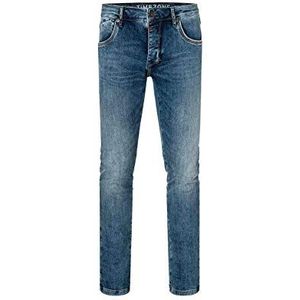 Timezone Scotttz Skinny heren slim jeans, blauw (Blue Scrub Wash 3341)