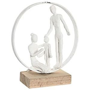 Decoratieve figuren DKD Home Decor 23 x 10 x 27 cm Wit Hars Mangohout Familie