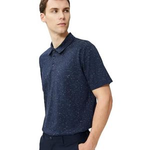 Mealy Polo à manches courtes et col boutonné, bleu marine, S