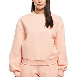 Urban Classics Oversized Color Melange dames sweatshirt ronde hals sweatshirt oversized oversized kleur melange sweatshirt dames sweatshirt tops, Gemengd papaja