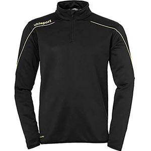 uhlsport Stream 22 1/4 Zip Top voor jongens, zwart/limoengeel, maat 128