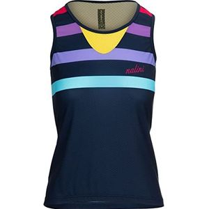 Nalini Tank Top Lady Gebreid Dames, Blauw/Geel