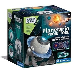 Clementoni - Science Lab-sterrenprojector, wetenschappelijk superspel kinderen 8 jaar, planetarium met sterrenbeelden, planeten zonnestelsel, sterrenstelsels, sterrenstelsels, Italiaanse kleur, 19338