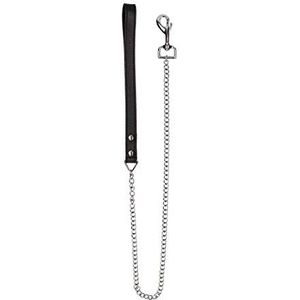 Shots Ouch! Pain - Leather Handle Chain Lead - Black