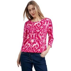 Cecil B321137 T-shirt met 3/4 mouwen voor dames, Roze sorbet